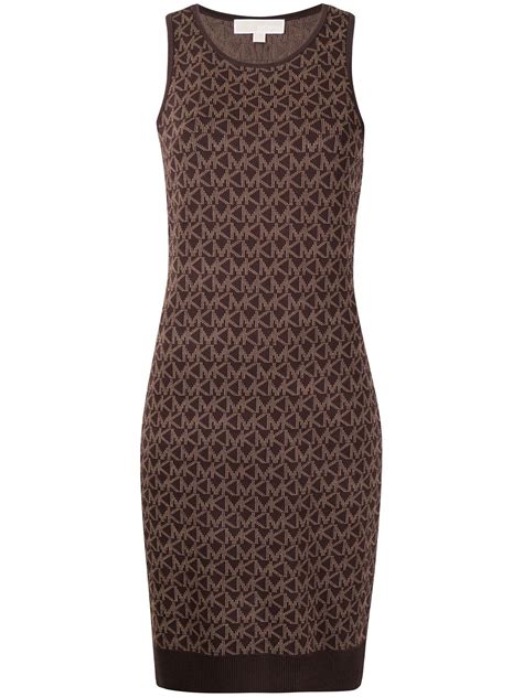 brown michael michael kors lorraine scuba knit dress|Dresses Michael Kors Clothing for Women .